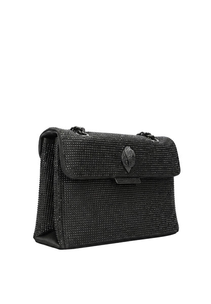 Kurt Geiger Shoulder Bag – Black Crystal Chain 🖤✨