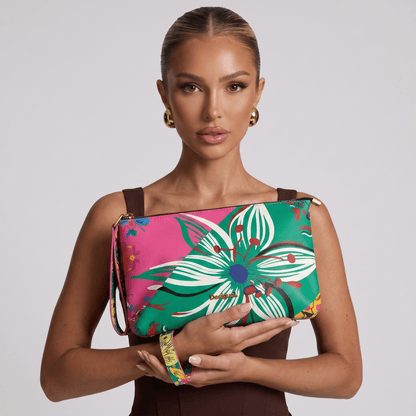 Desigual Floral Wristlet Pouch – Colorful Statement Clutch 🌸💖