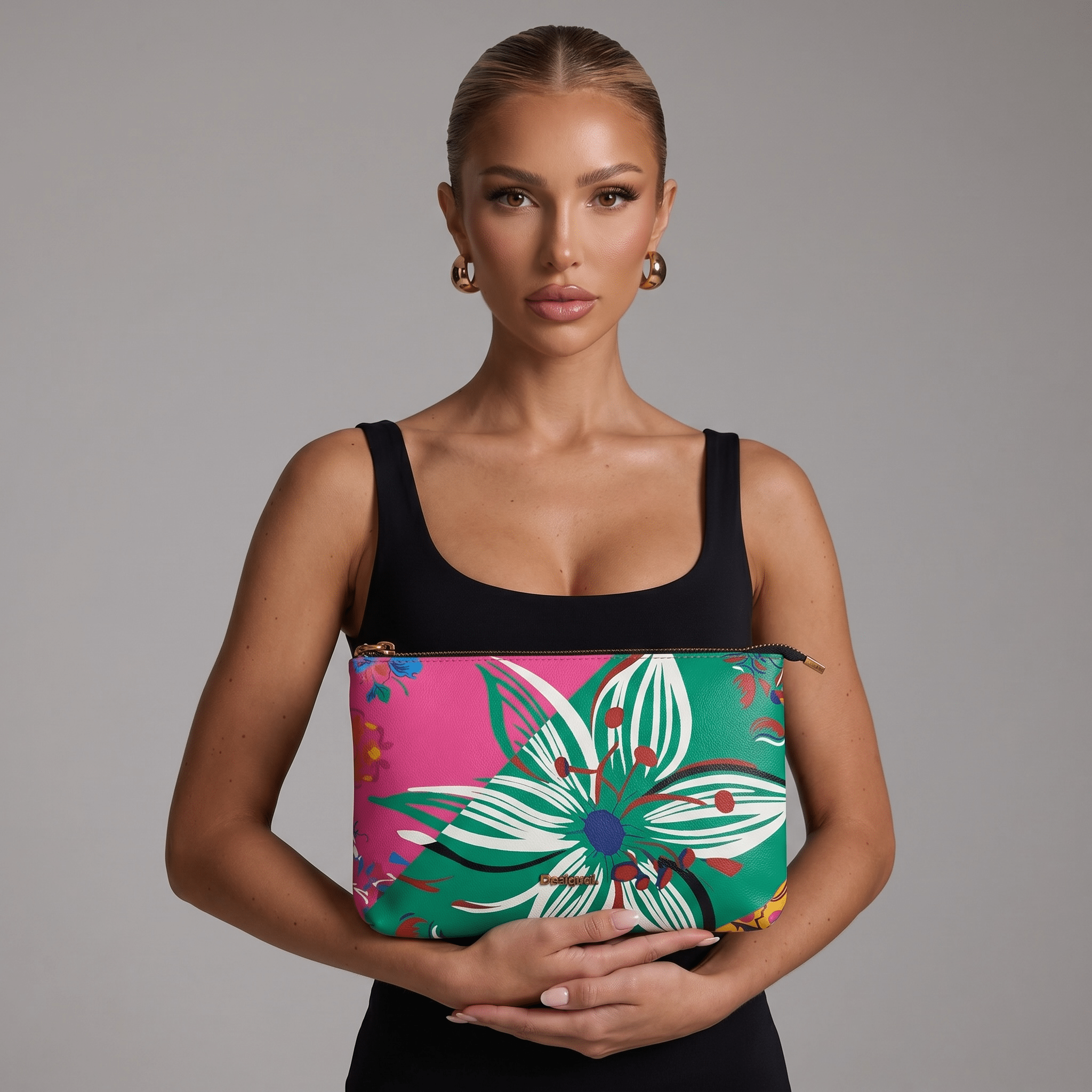 Desigual Floral Wristlet Pouch – Colorful Statement Clutch 🌸💖