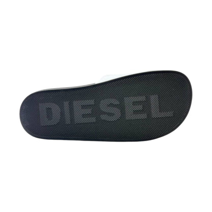 🩴 Diesel Icon White & Black Luxury Slides – Everyday Comfort Meets Street Style 🔥