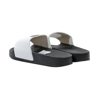 🩴 Diesel Icon White & Black Luxury Slides – Everyday Comfort Meets Street Style 🔥