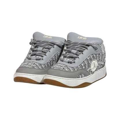 🩶 Dior B27 Grey Tweed Luxury Sneakers 👟✨