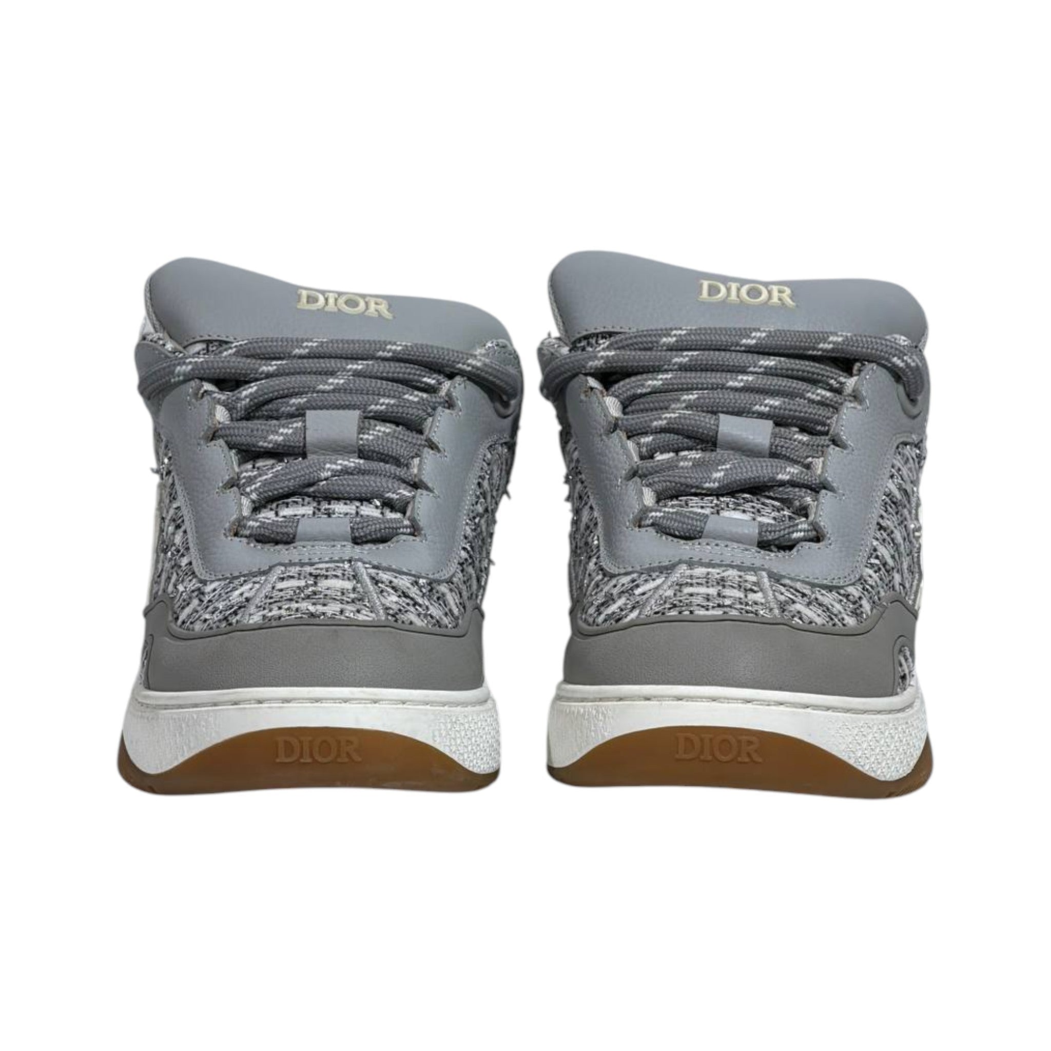 🩶 Dior B27 Grey Tweed Luxury Sneakers 👟✨
