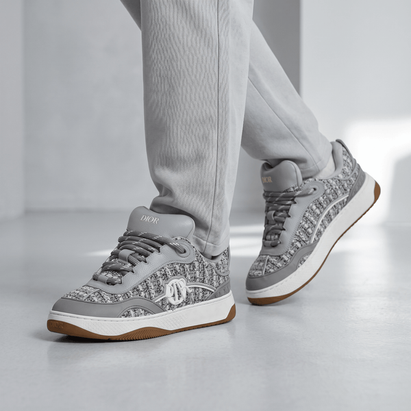 🩶 Dior B27 Grey Tweed Luxury Sneakers 👟✨