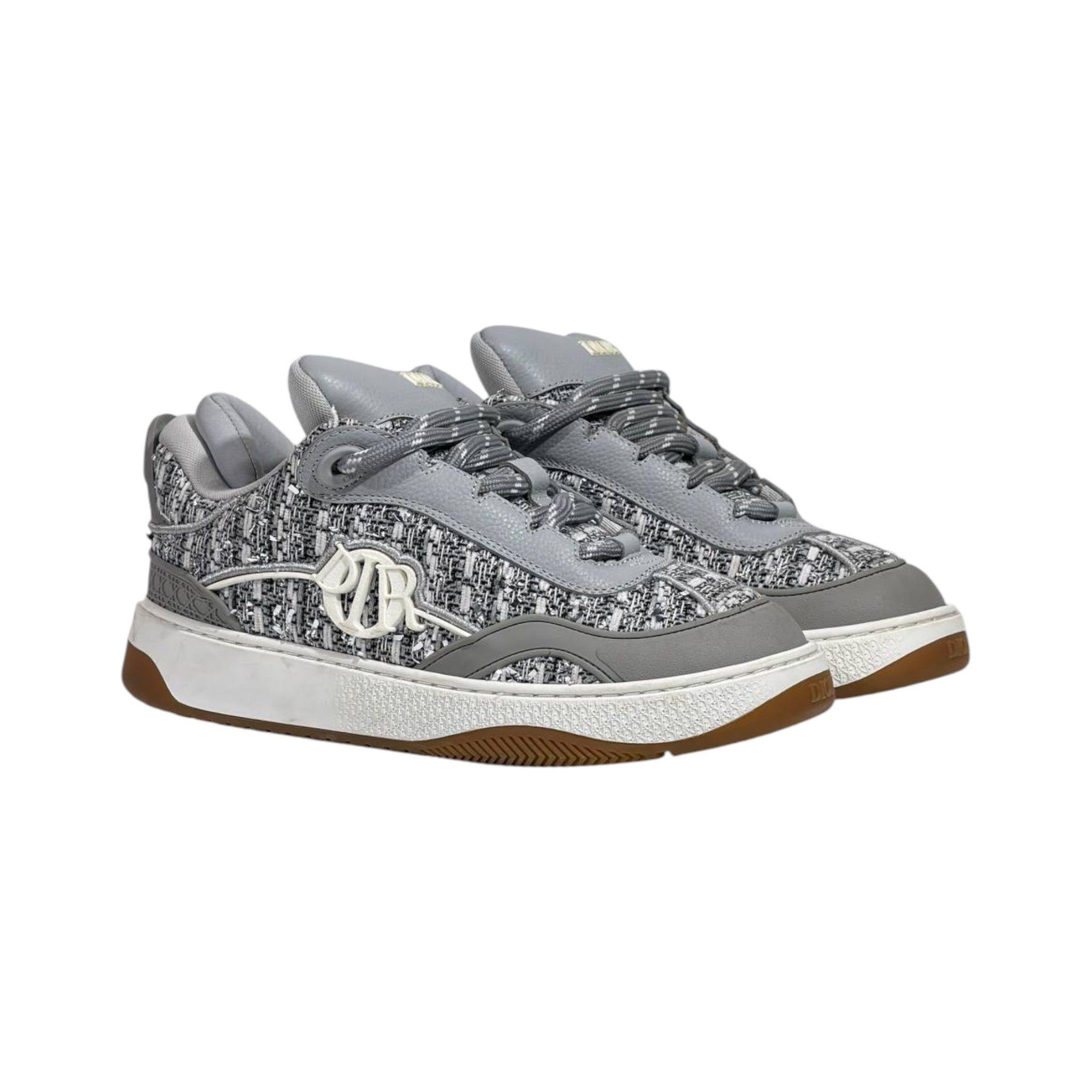 🩶 Dior B27 Grey Tweed Luxury Sneakers 👟✨