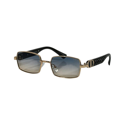 Dior Gold Rectangular Sunglasses 🕶️ | Gradient Lens Designer Eyewear