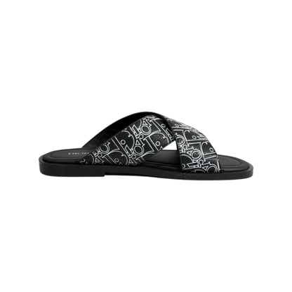 Dior Oblique Black Slides 🖤✨ Luxury Summer Sandals for Men