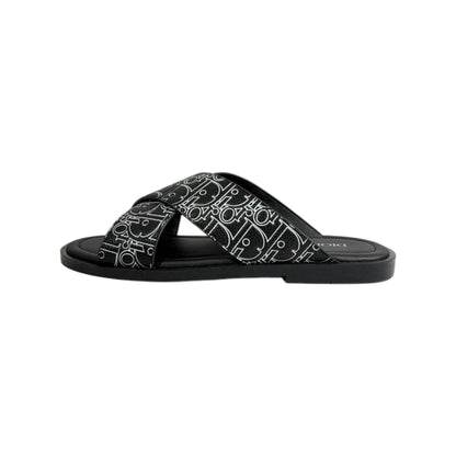 Dior Oblique Black Slides 🖤✨ Luxury Summer Sandals for Men