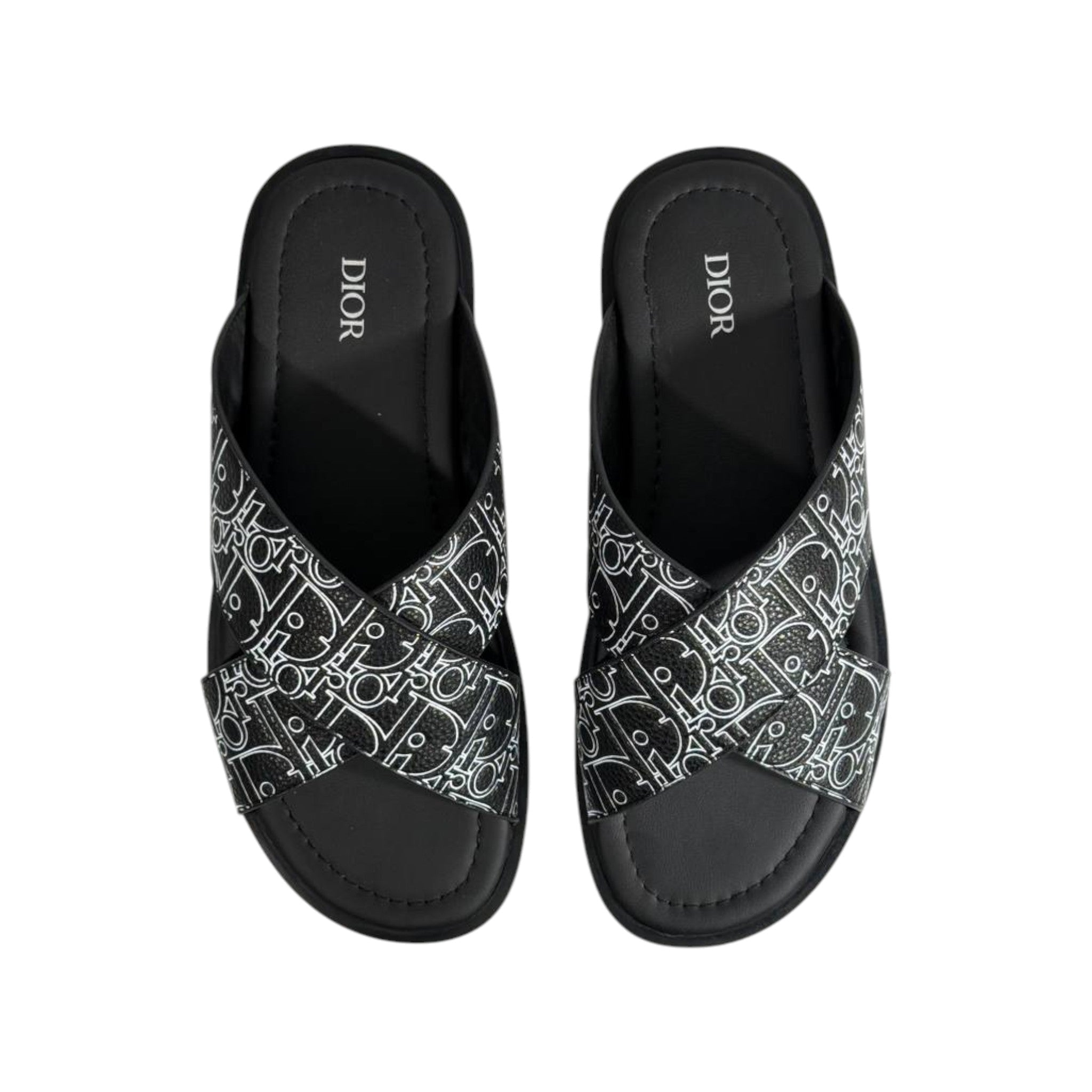 Dior Oblique Black Slides 🖤✨ Luxury Summer Sandals for Men