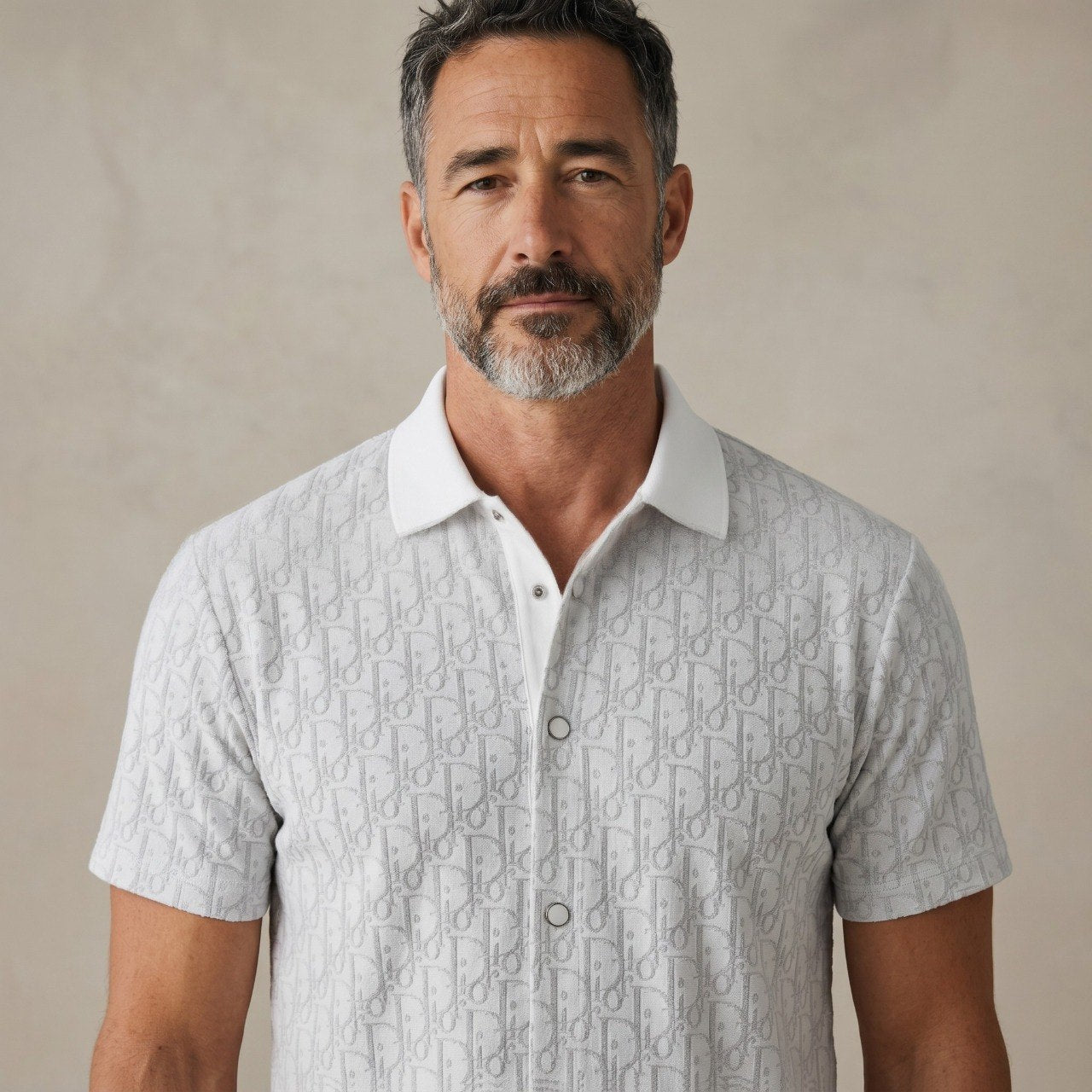 🤍 Dior Oblique Monogram White Short Sleeve Shirt – Signature Luxury Edition