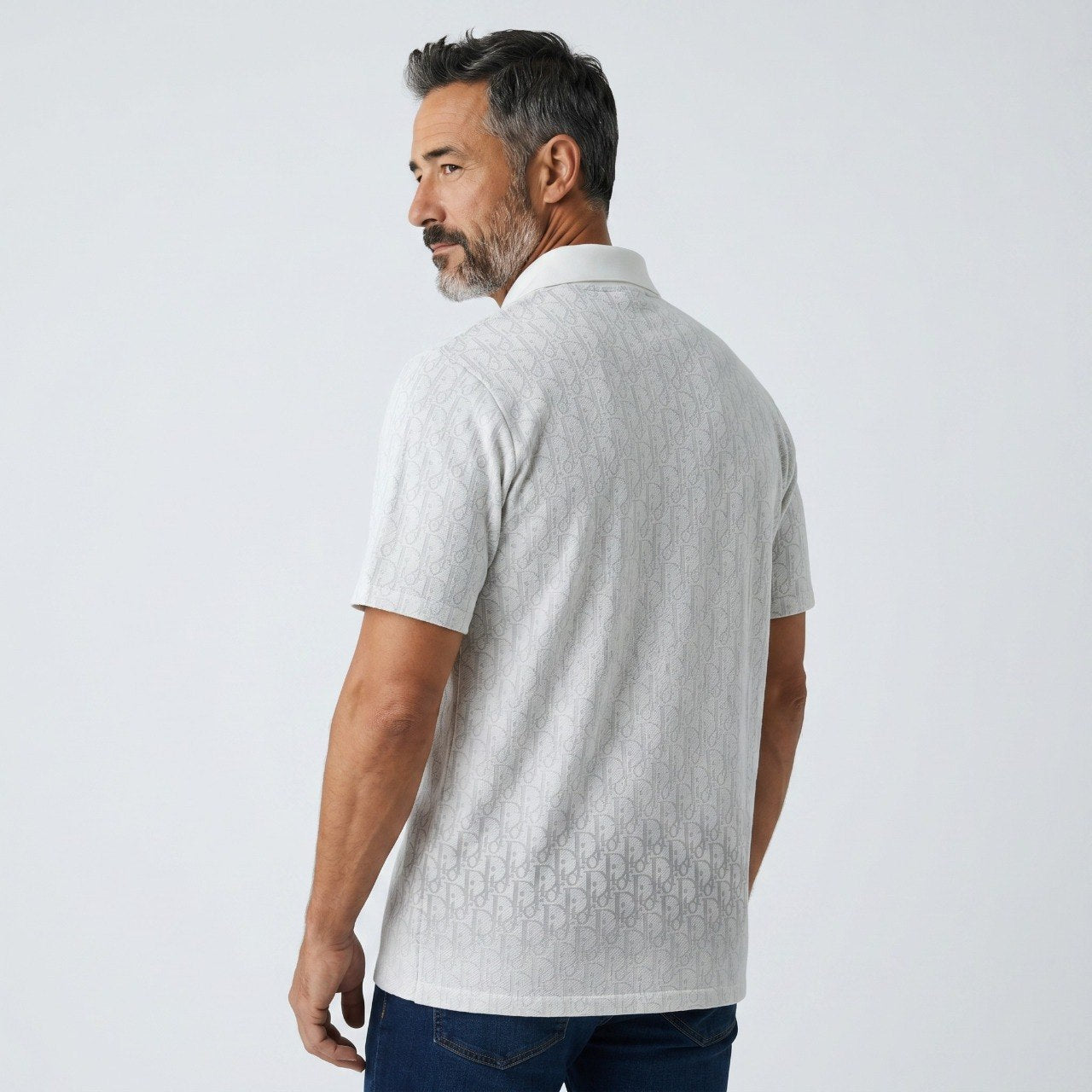 🤍 Dior Oblique Monogram White Short Sleeve Shirt – Signature Luxury Edition