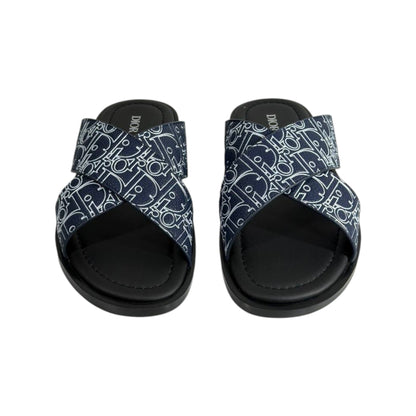 Dior Oblique Navy Slides 💙✨ Luxury Summer Sandals for Men