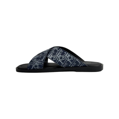 Dior Oblique Navy Slides 💙✨ Luxury Summer Sandals for Men