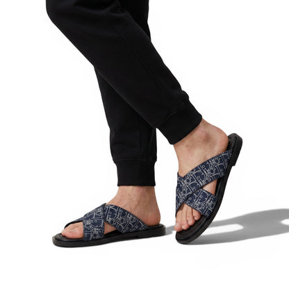 Dior Oblique Navy Slides 💙✨ Luxury Summer Sandals for Men
