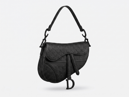 Dior Oblique Saddle Shoulder Bag – Matte Black 🖤✨