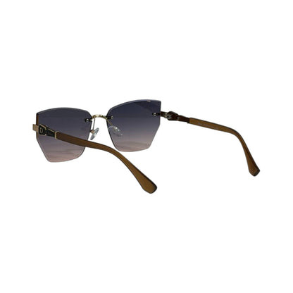 Dior Rimless Gradient Sunglasses ✨ | Gold Frame Luxury Edition