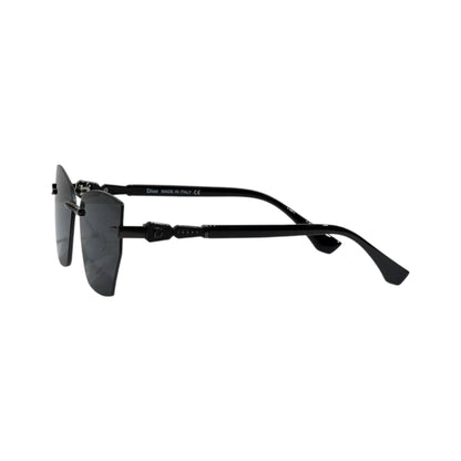 Dior Rimless Shield Sunglasses 🕶️ | Black Frame Grey Lens
