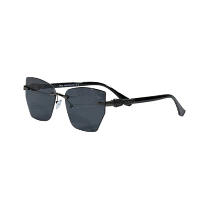 Dior Rimless Shield Sunglasses 🕶️ | Black Frame Grey Lens