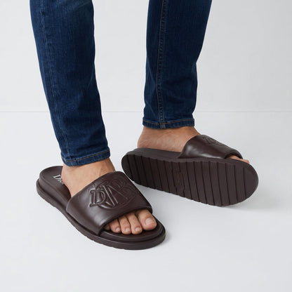 Dior Slide Sandals — Dark Brown