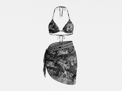 Dior Toile de Jouy Sauvage Bikini Set with Pareo