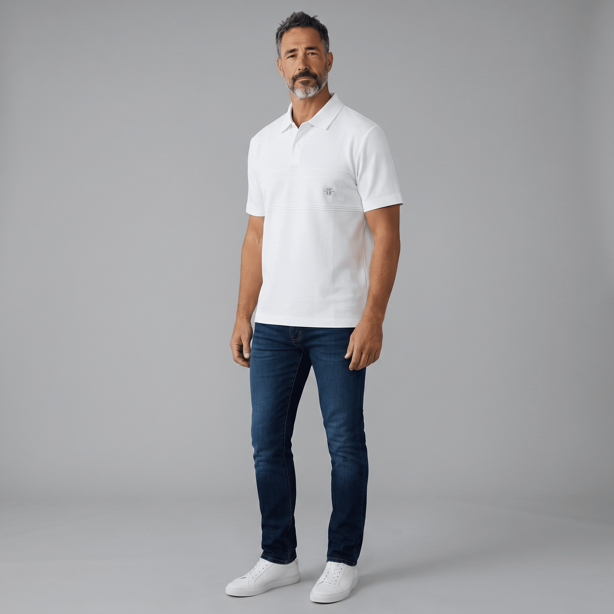 🤍✨ Dior White Luxury Polo Shirt – Premium Smart Casual Essential 👔🔥