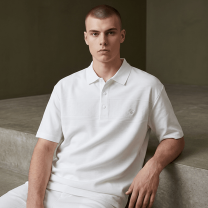 🤍✨ Dior White Luxury Polo Shirt – Premium Smart Casual Essential 👔🔥