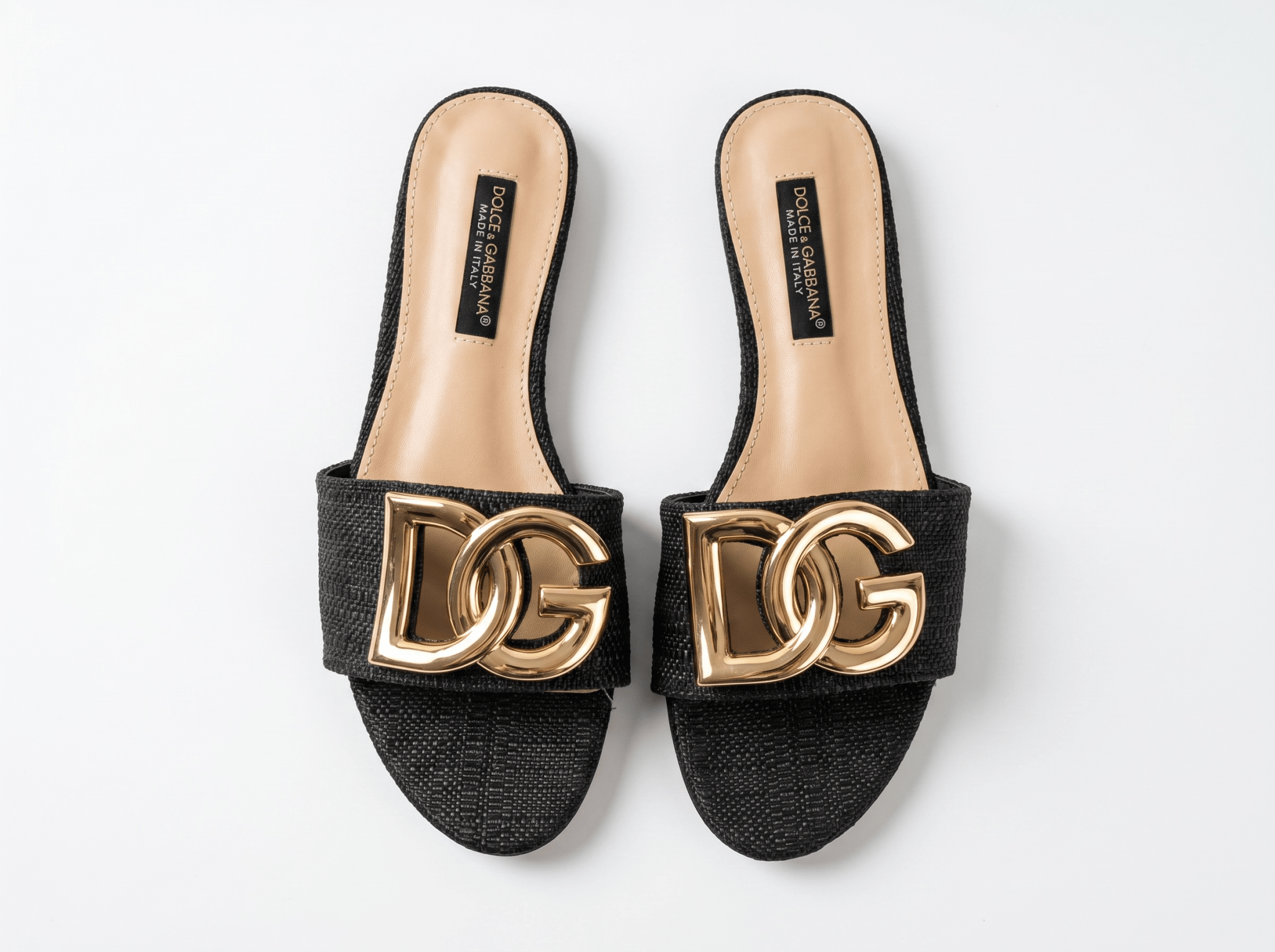 Dolce & Gabbana DG Logo Slide Sandals 🖤✨