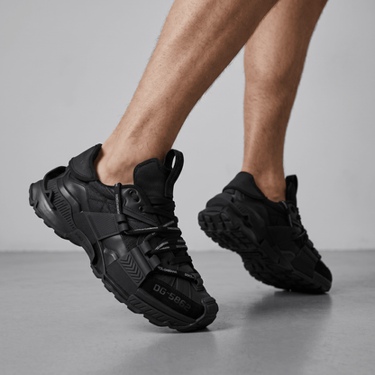 🖤🔥 Dolce & Gabbana DG-S862 Tactical Luxury Sneakers – Triple Black Edition 👟⚡