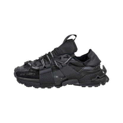 🖤🔥 Dolce & Gabbana DG-S862 Tactical Luxury Sneakers – Triple Black Edition 👟⚡