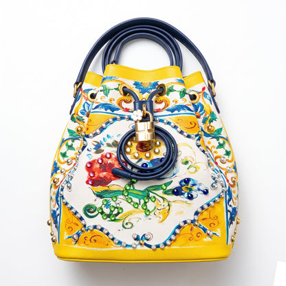 Dolce & Gabbana Majolica Bucket Bag — Yellow