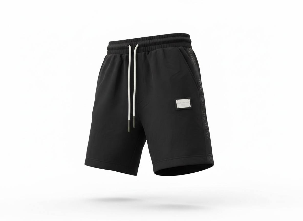 Dolce & Gabbana Milano Tape Shorts – Black Luxury Edition 🖤✨