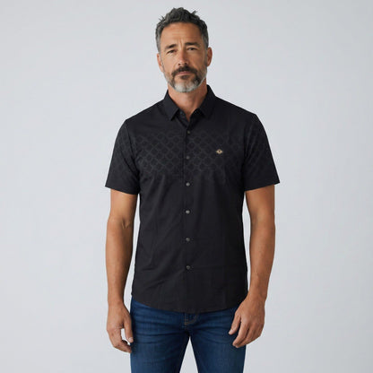🖤 Dunhill Signature Black Short Sleeve Shirt – Modern British Luxury