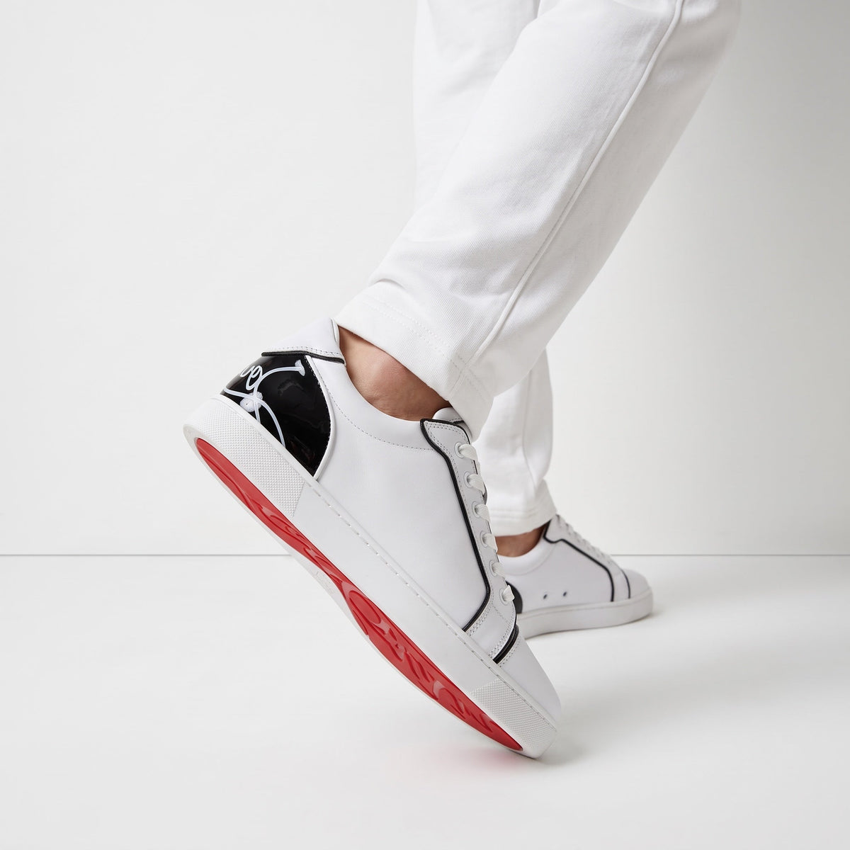 Christian Louboutin Low-Top Sneakers — White & Black