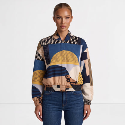 Fendi Printed Bomber Jacket — Multicolor