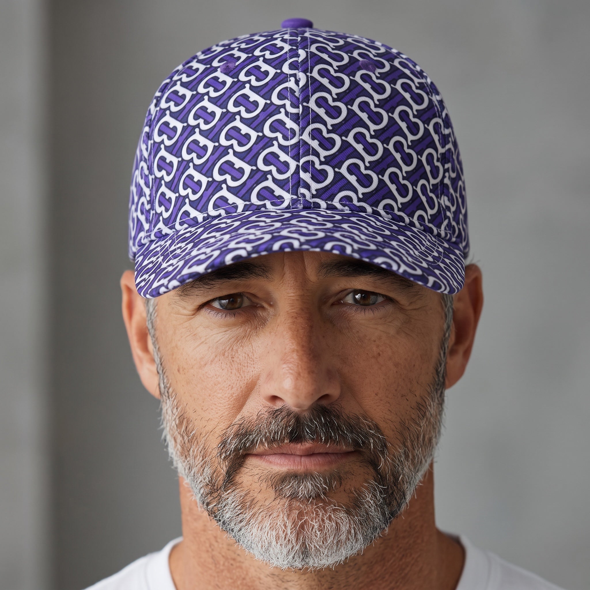 Burberry TB Monogram Cap – Purple Print 🧢