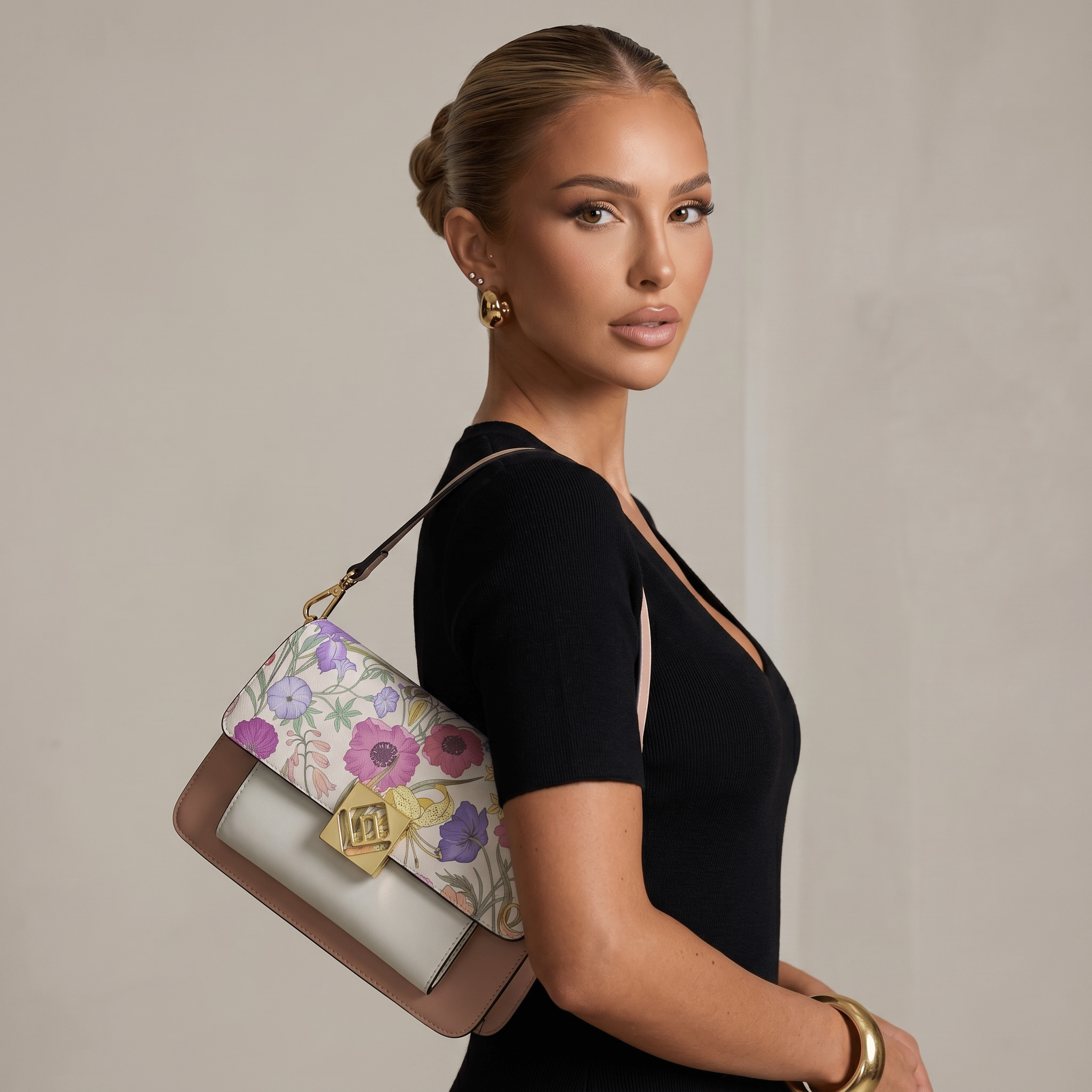 Emily Blossom Grace Shoulder Bag 🌸✨🤍