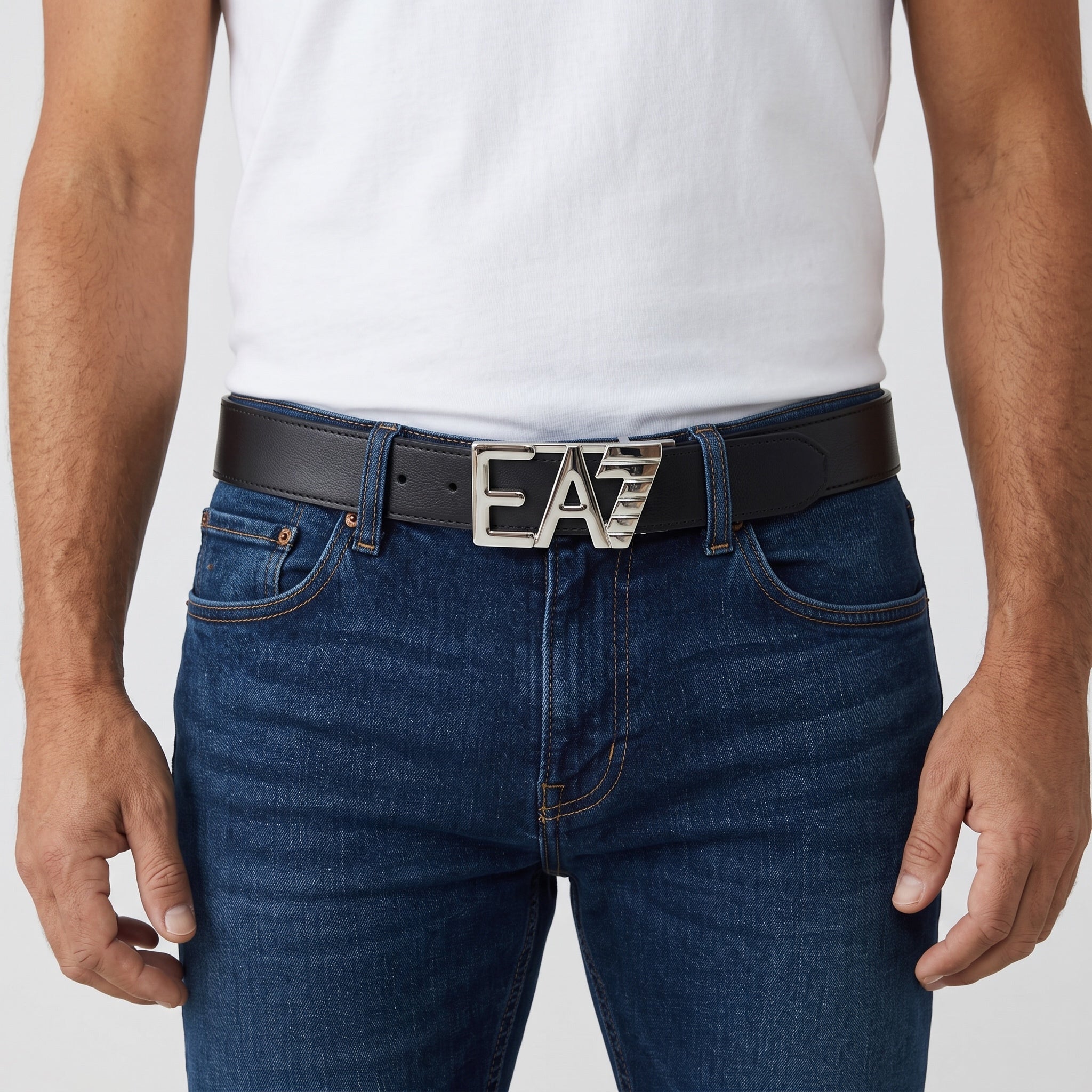 Emporio Armani Belt – Black EA7 Buckle 🖤✨