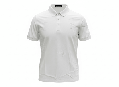 Emporio Armani White Pattern Polo 🤍✨ Signature Print Design