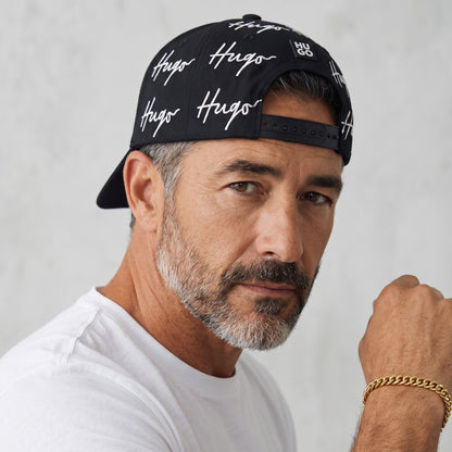 HUGO Logo Cap – Black Signature Script 🧢