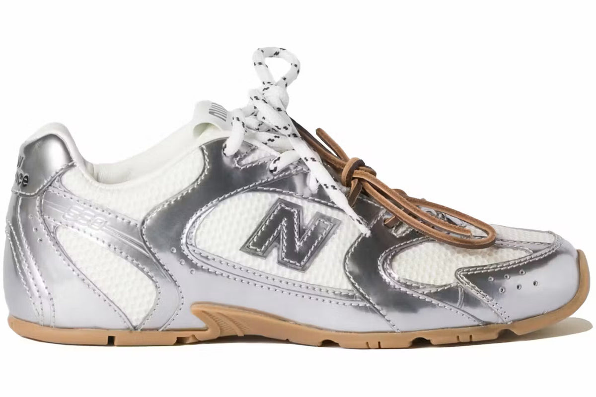 New Balance 328 Trainer — Silver & White