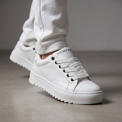 Numeris Platform Sneaker – White Minimal 👟✨