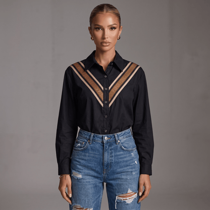 Fendi V-Stripe Oversized Shirt