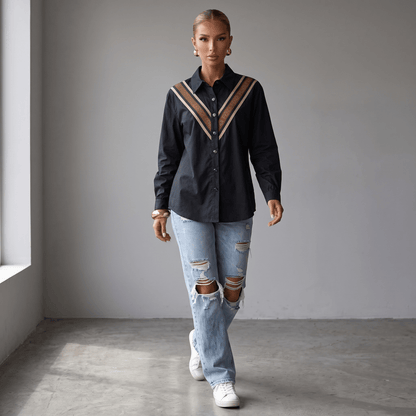 Fendi V-Stripe Oversized Shirt