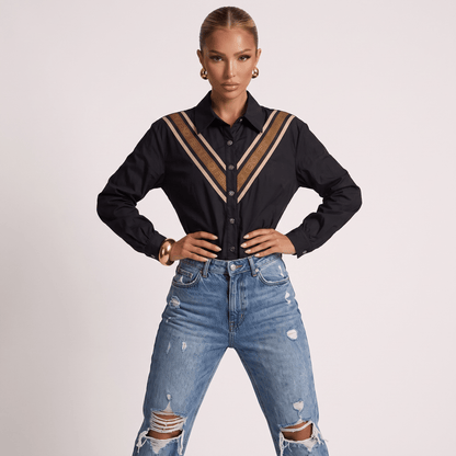 Fendi V-Stripe Oversized Shirt