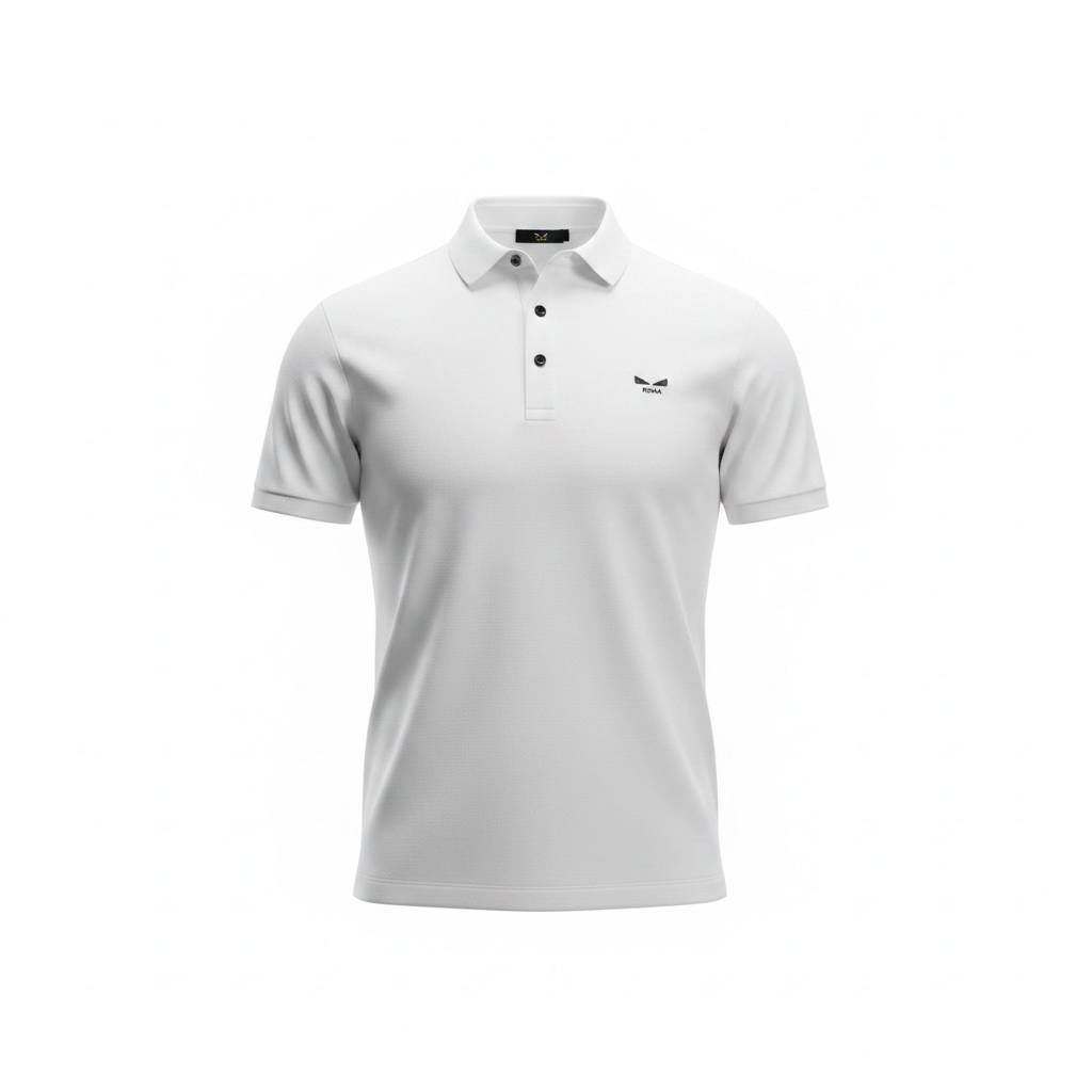 🤍 Fendi White Polo Shirt – Clean Minimal Luxury Essential 👕✨