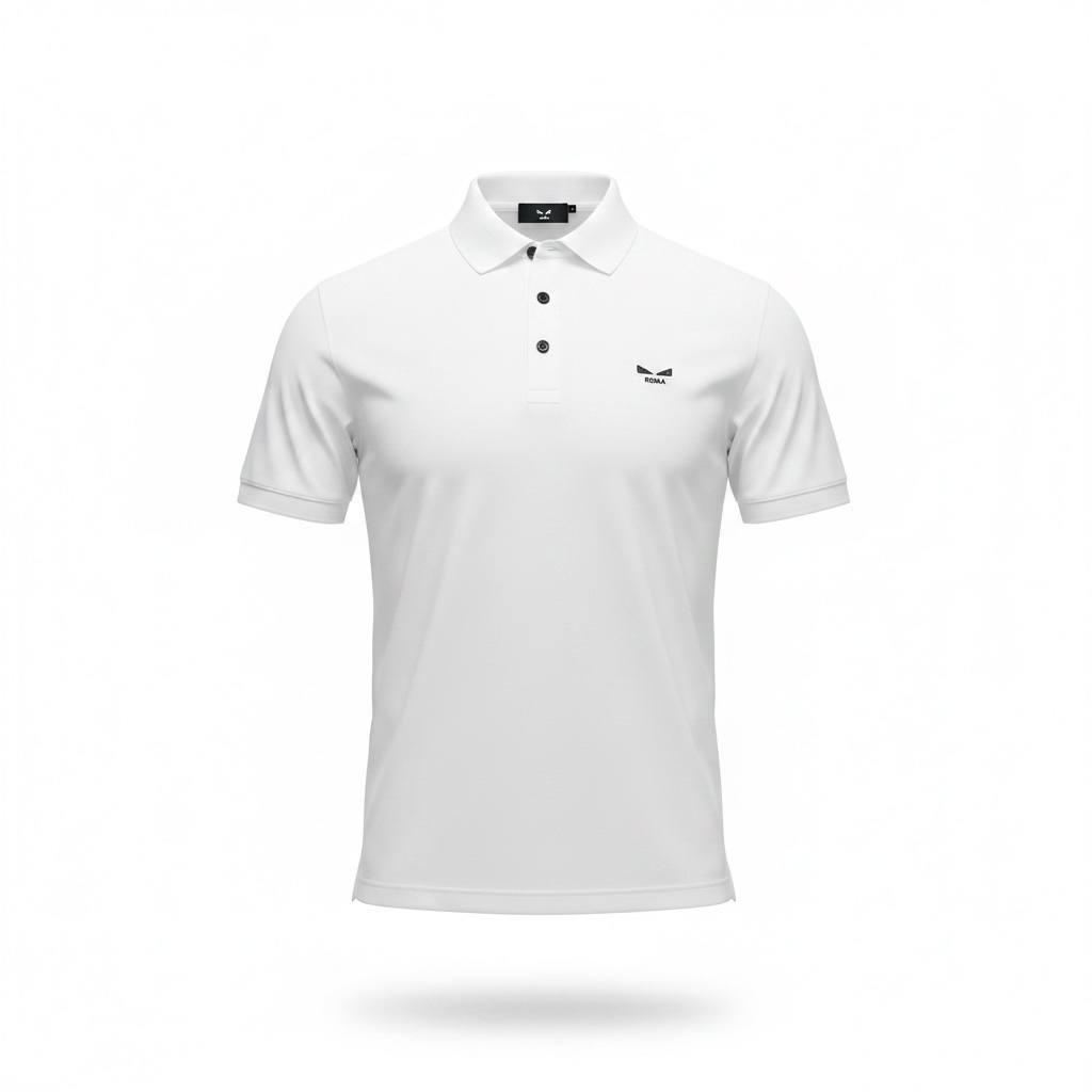 🤍 Fendi White Polo Shirt – Clean Minimal Luxury Essential 👕✨