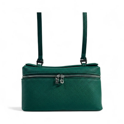 Loro Piana Green Leather Crossbody Bag 💚✨ | Luxury Structured Shoulder Purse