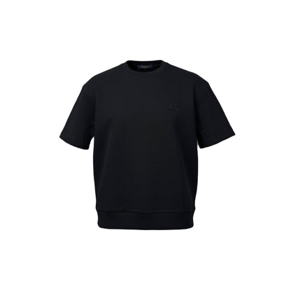 Louis Vuitton Tonal LV Embossed Logo Tee – Black Minimalist Edition