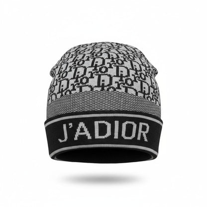 Dior “J’ADIOR” Monogram Beanie | Christian Dior Knit Logo Hat