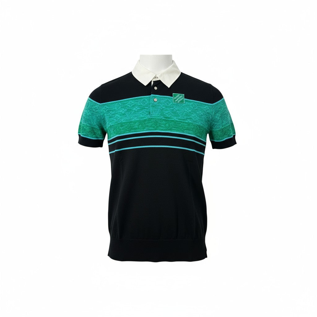 Louis Vuitton Monogram Panel Polo – Green Jacquard x White Collar Edition